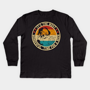 It's the most wonderful  time for a beer Kids Long Sleeve T-Shirt